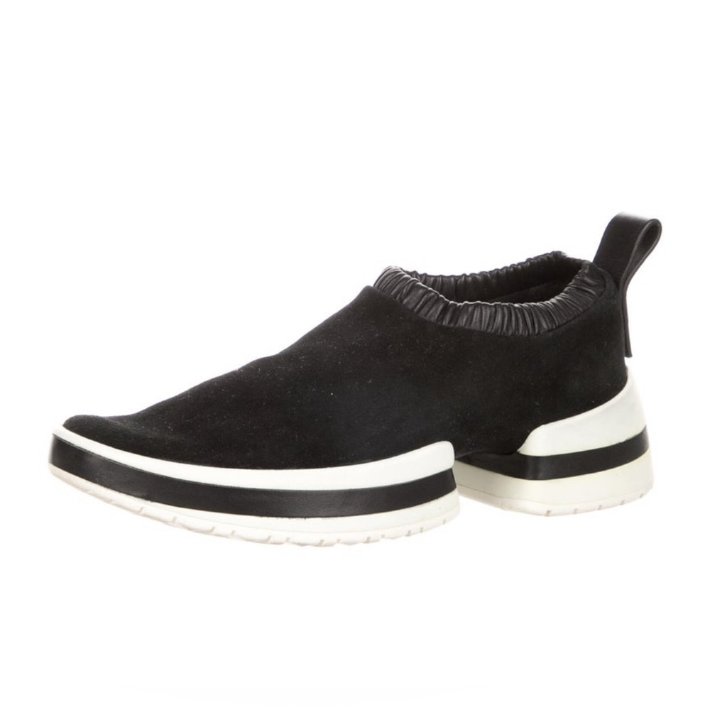 Black and White Slip-On Sneakers
